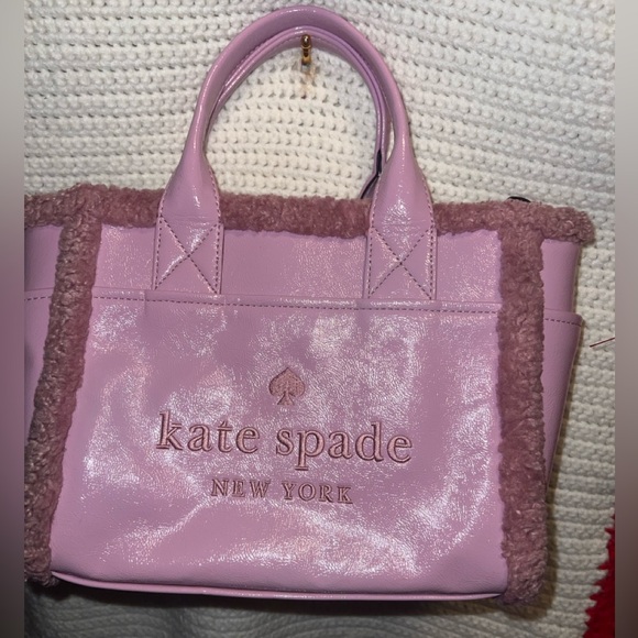kate spade Handbags - Kate spade New York Jett faux shearling small crossbody in quartz pink